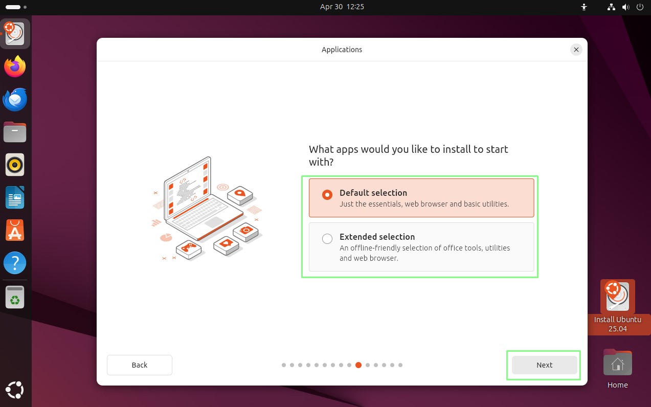 Ubuntu install screenshot