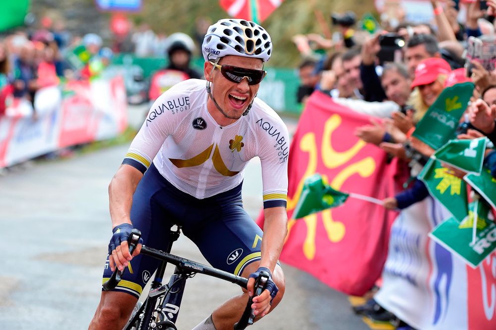 Stefan Denifl (Aqua Blue Sport) wins stage 17 at the Vuelta a Espana