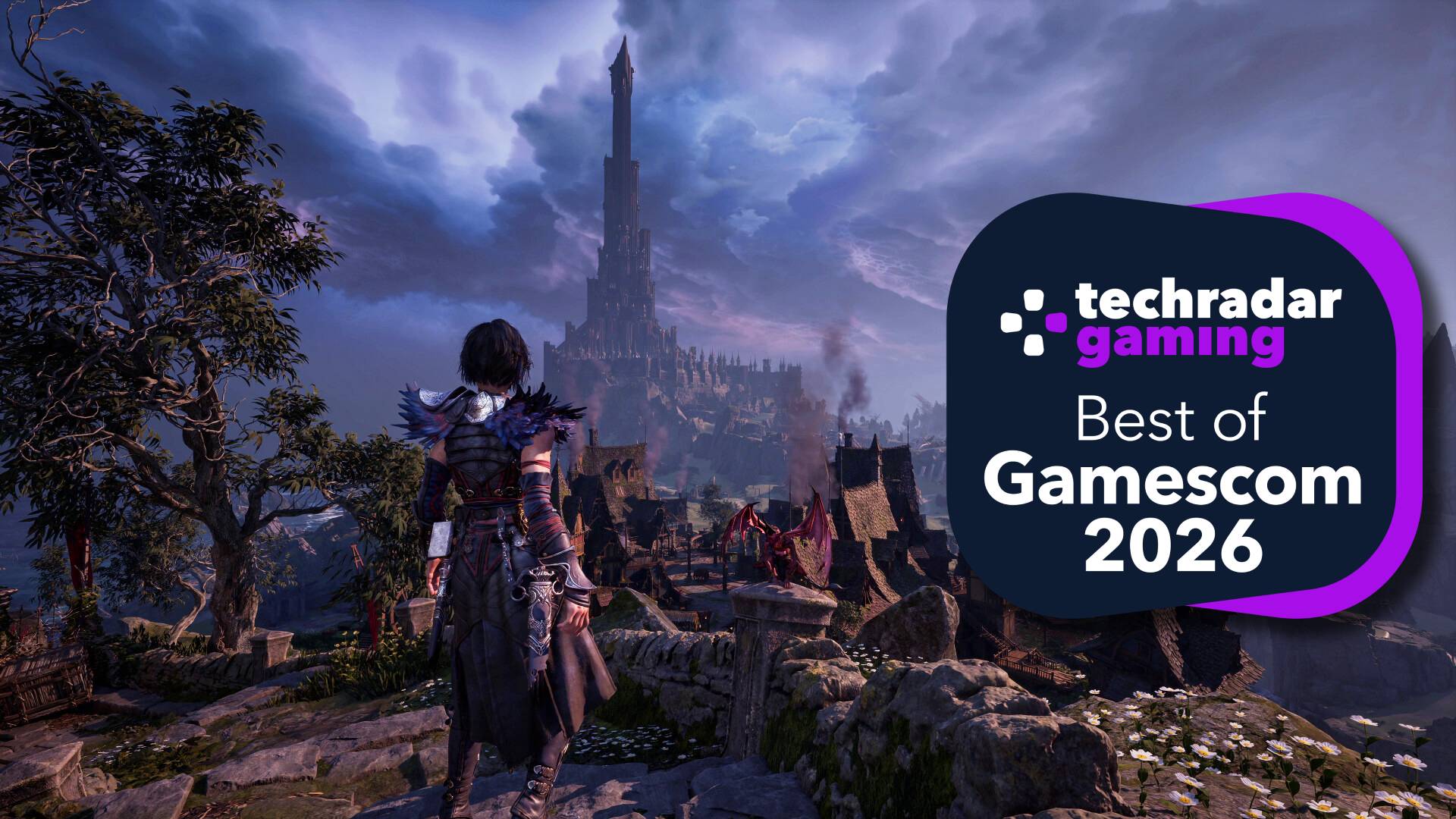 Screenshot of the upcoming Dungeons & Dragons game Warlock with TechRadar Gaming's Best of Gamescom badge on top