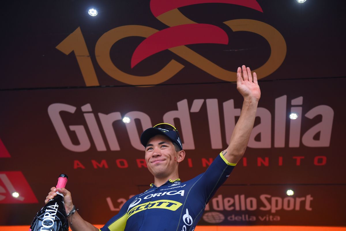 Stage 7 winner Caleb Ewan (Orica-Scott)