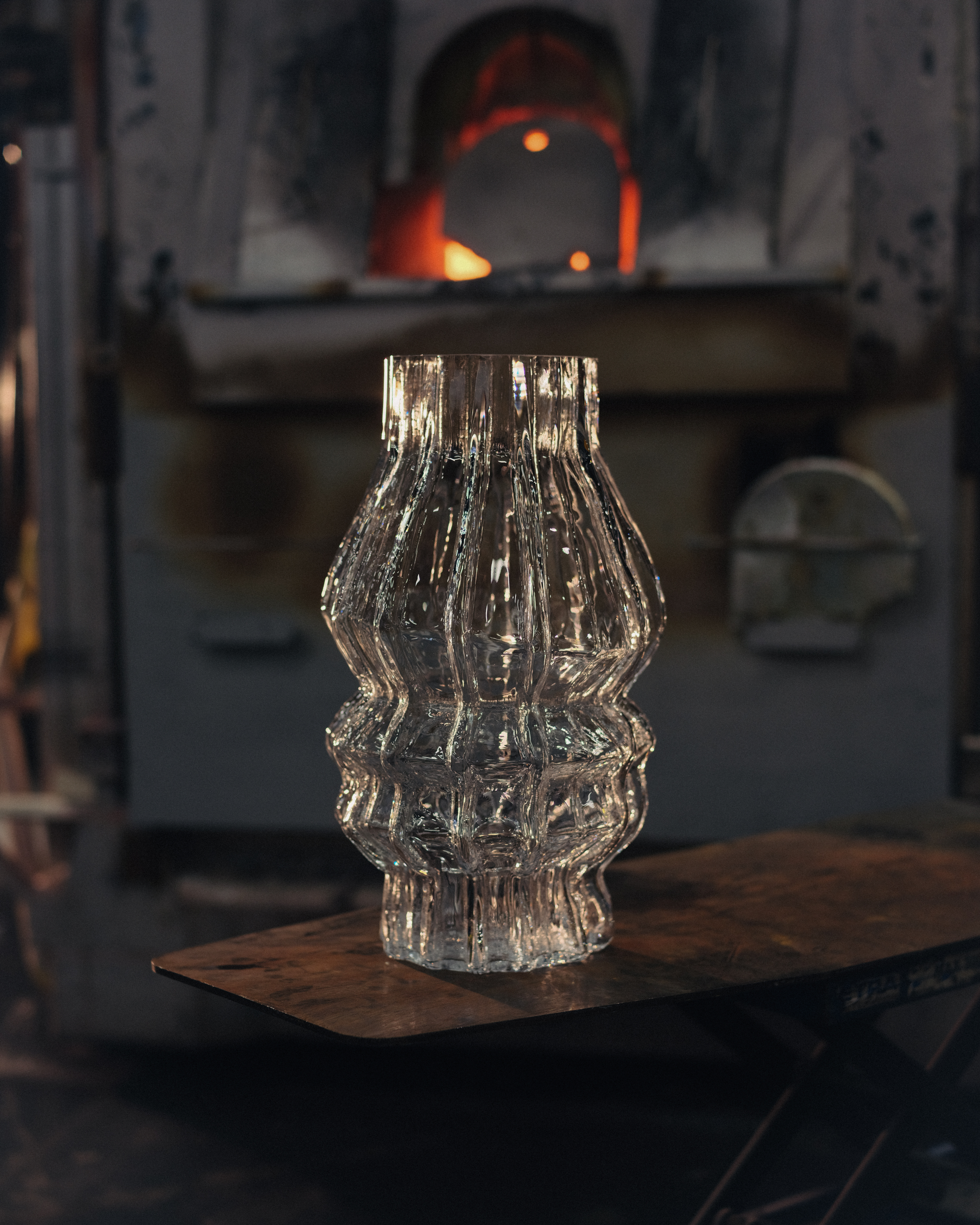 Iittala and Byredo collaboration on a glass vase