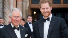 prince harry and king charles smiling together