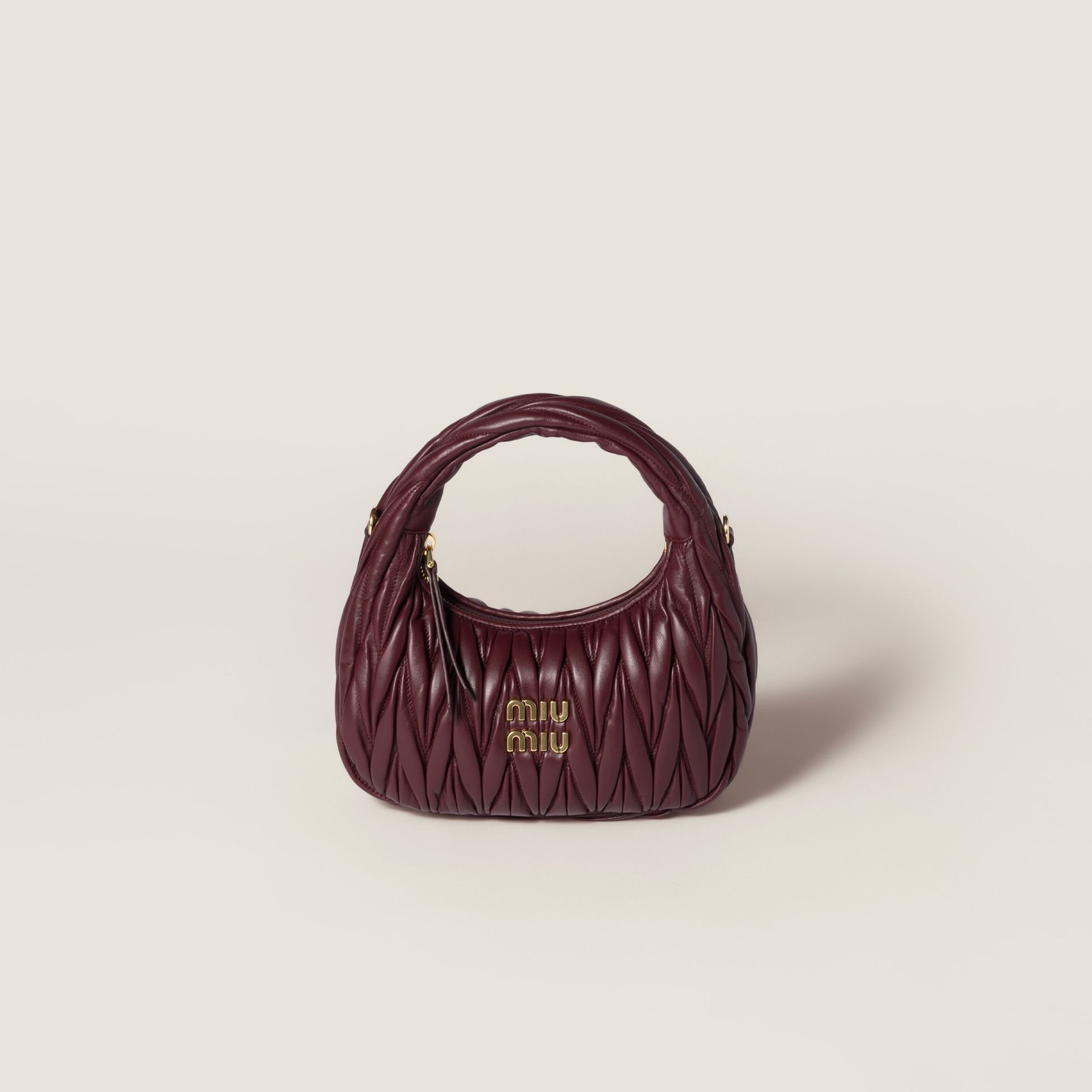 Wander Matelassé Nappa Leather Hobo Bag