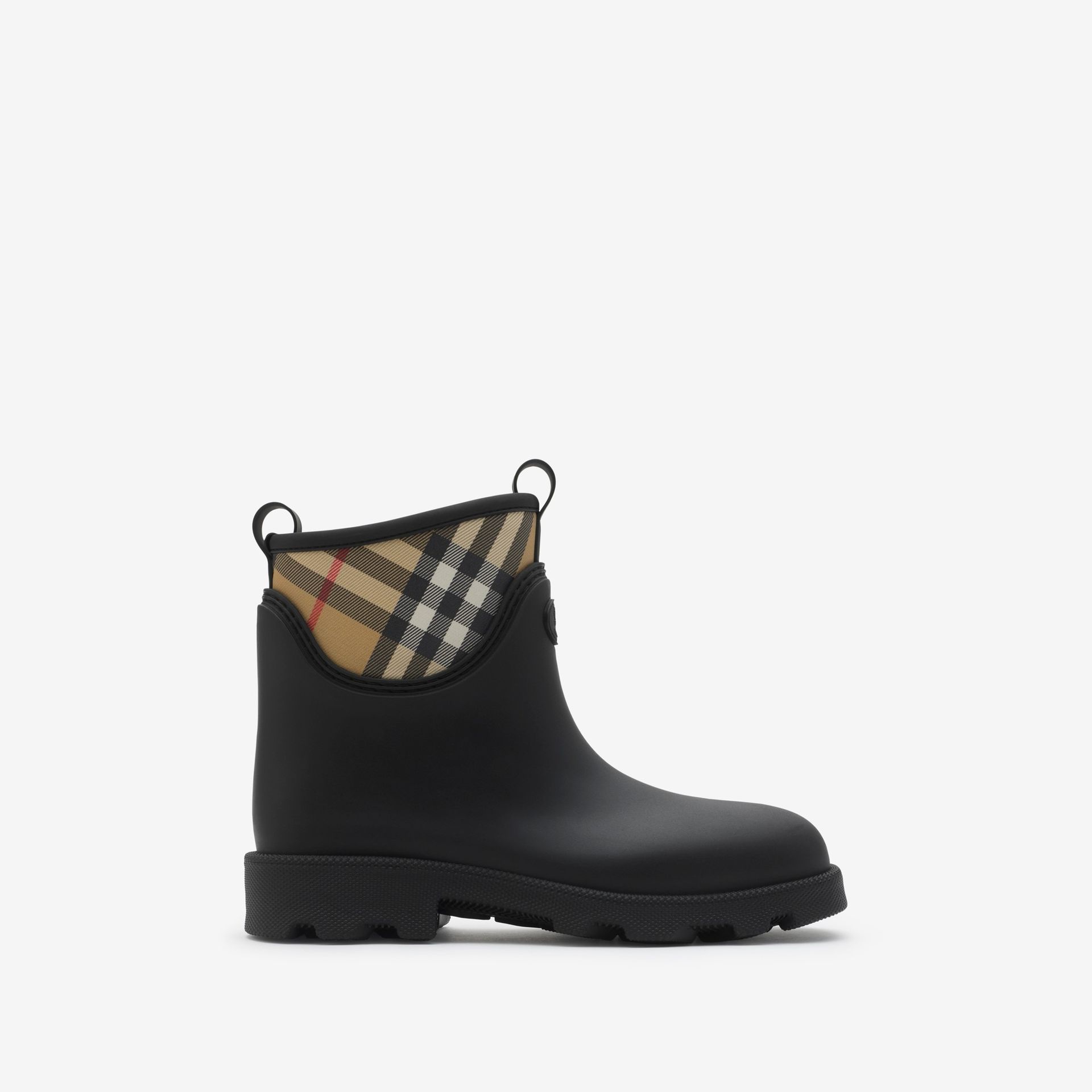 Burberry, Rubber Marsh Stamp Low Boots in Black