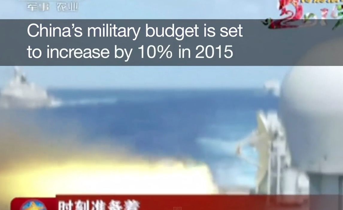 China is upping its military budget by 10 percent in 2015