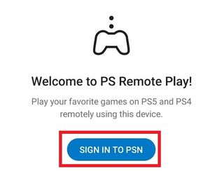How to remote play on PS5 — PS Remote Play Sign In button
