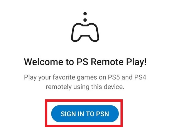 How to remote play on PS5 — PS Remote Play Sign In button