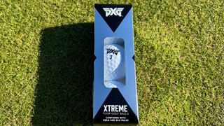 Photo of the Xtreme Tour golf ball in its packaging