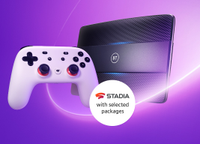 Superfast Fibre 2 | Average speed: 67Mb | £39.99 per month | 24-month contract | Free Google Stadia Premiere Edition | P&amp;P: £9.99 | Available now at BT
