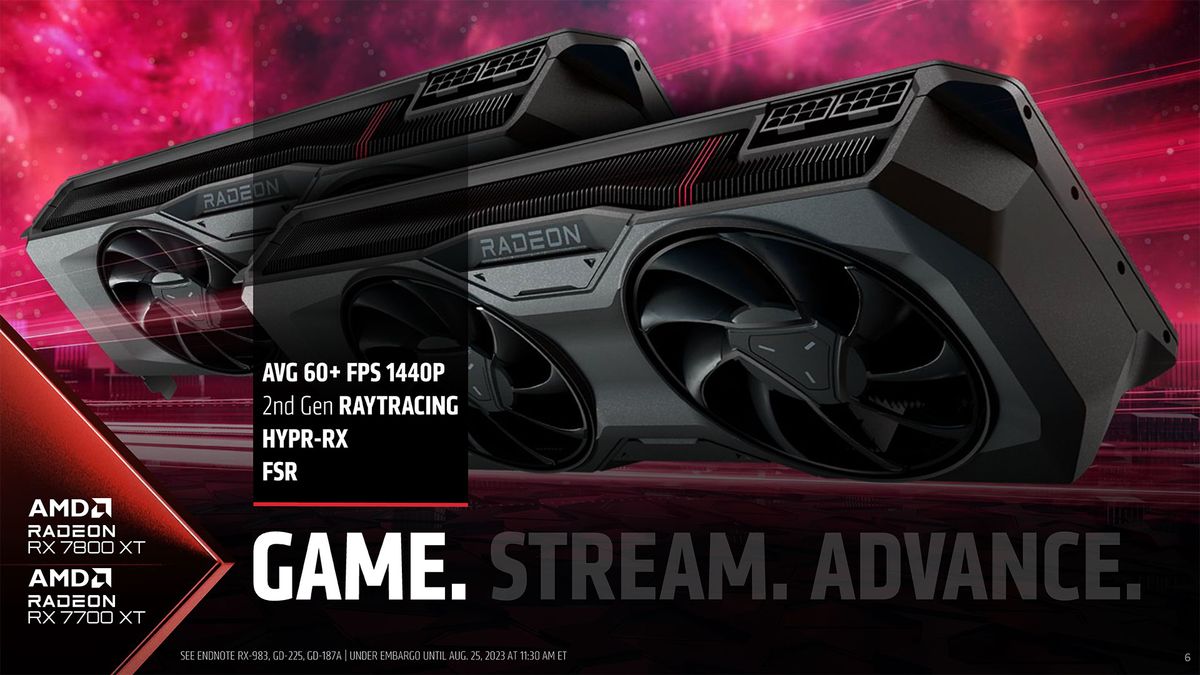 AMD RX 7800 XT 7700 XT Gamescom materials