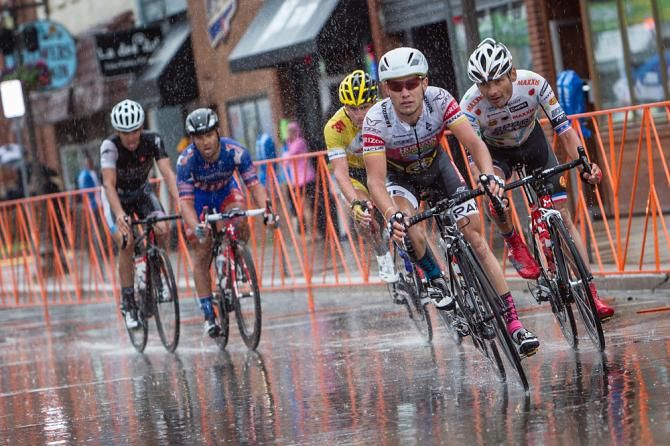 The break comes into town under heavy rain