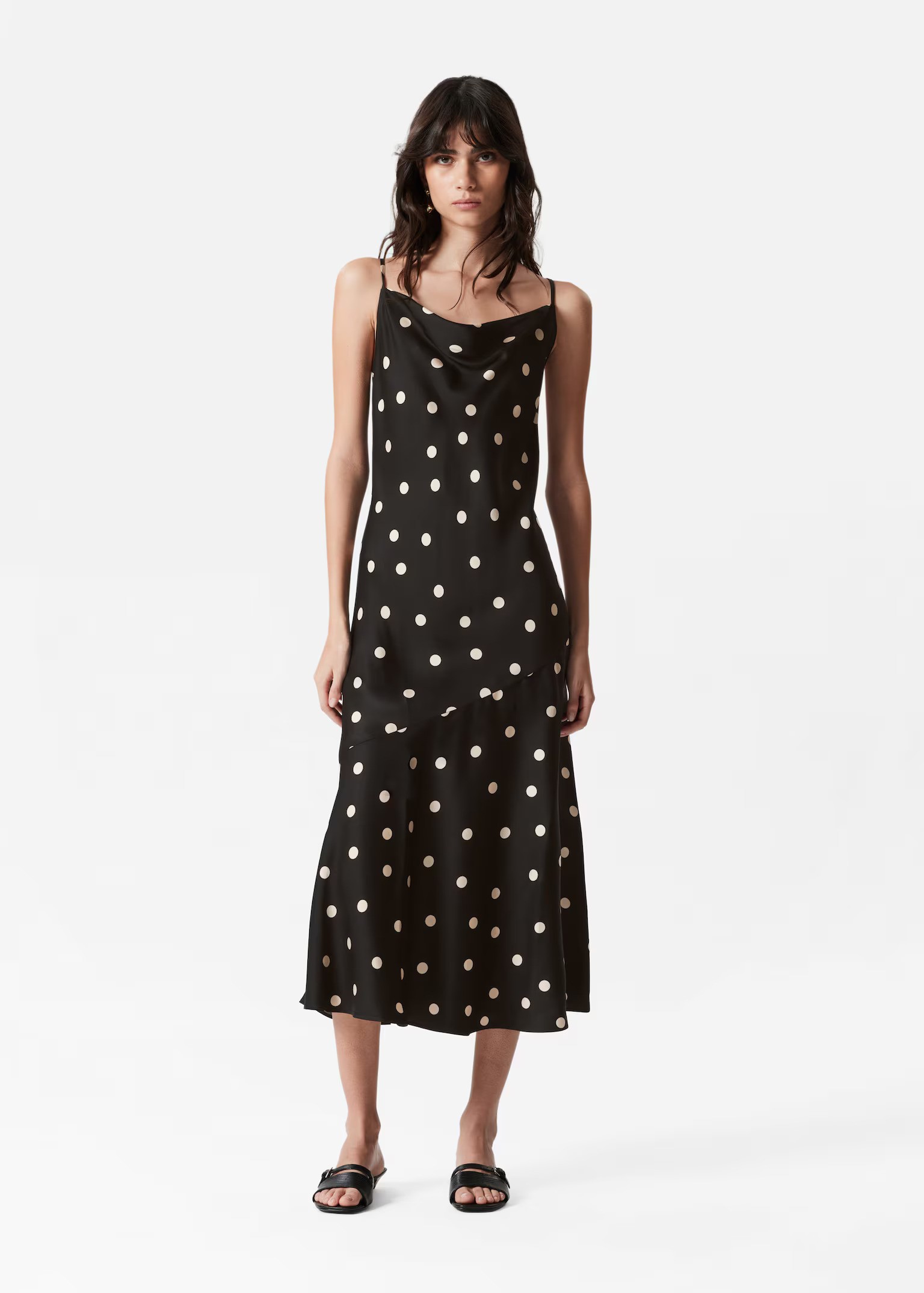 Black Check Zara Midi Dress
