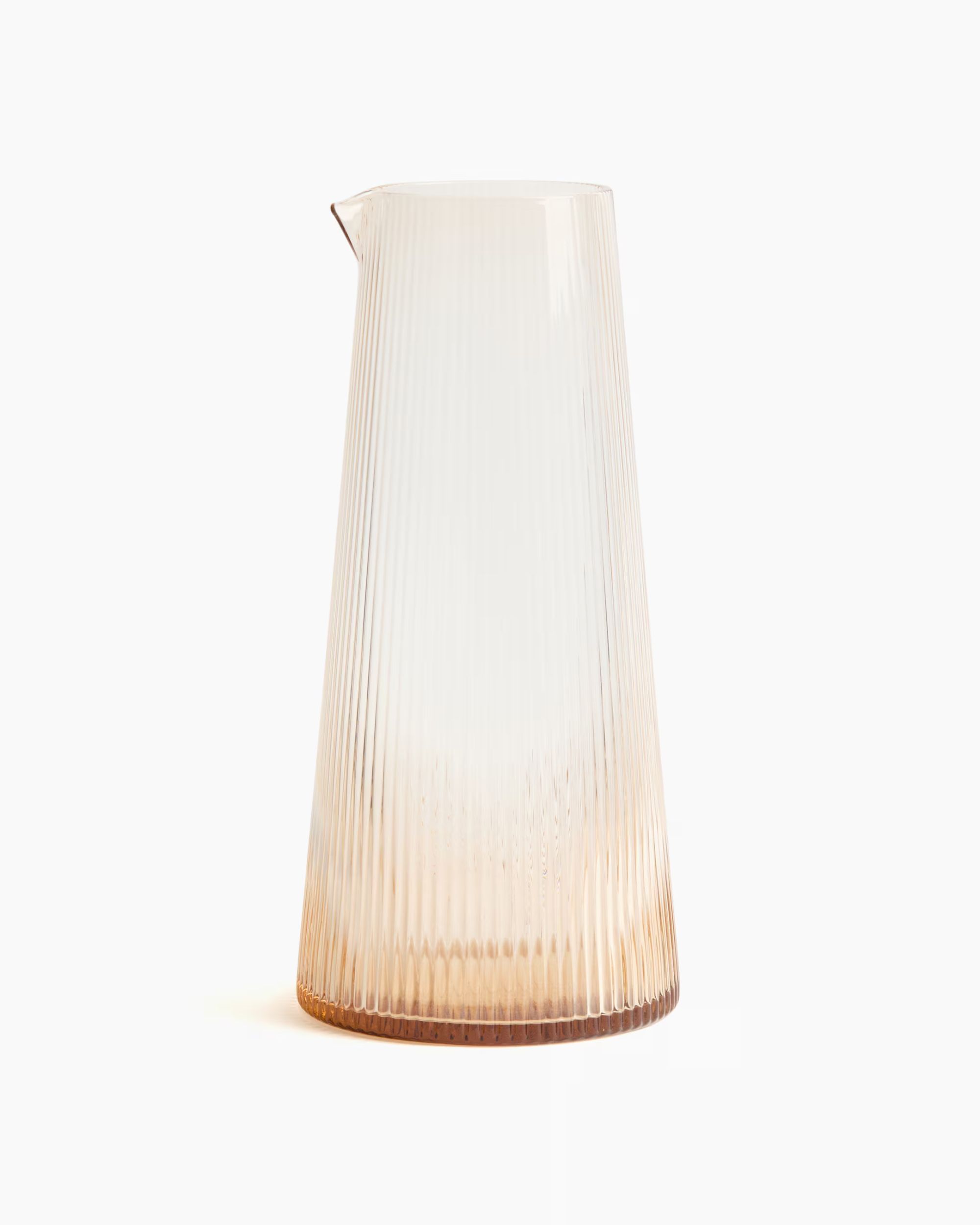 beige glass carafe