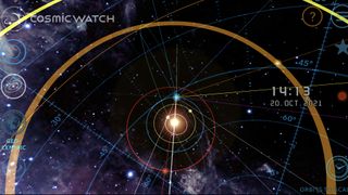 Cosmic Watch review: image shows Cosmic Watch app screen