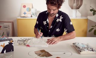 Jaime Hayon portrait in his studio, for Swarovski carousel