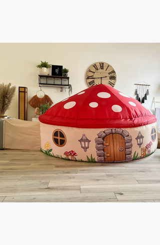 Mushroom Cottage Inflatable Fort