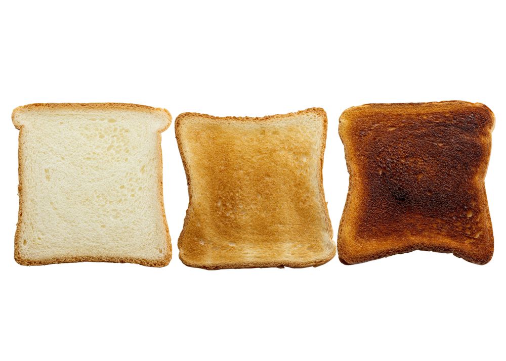 burnt toast, toast, bread