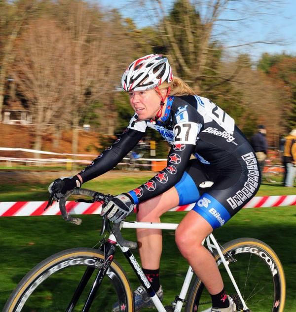 Anna Milkowski (Bike Reg) riding in the top ten.