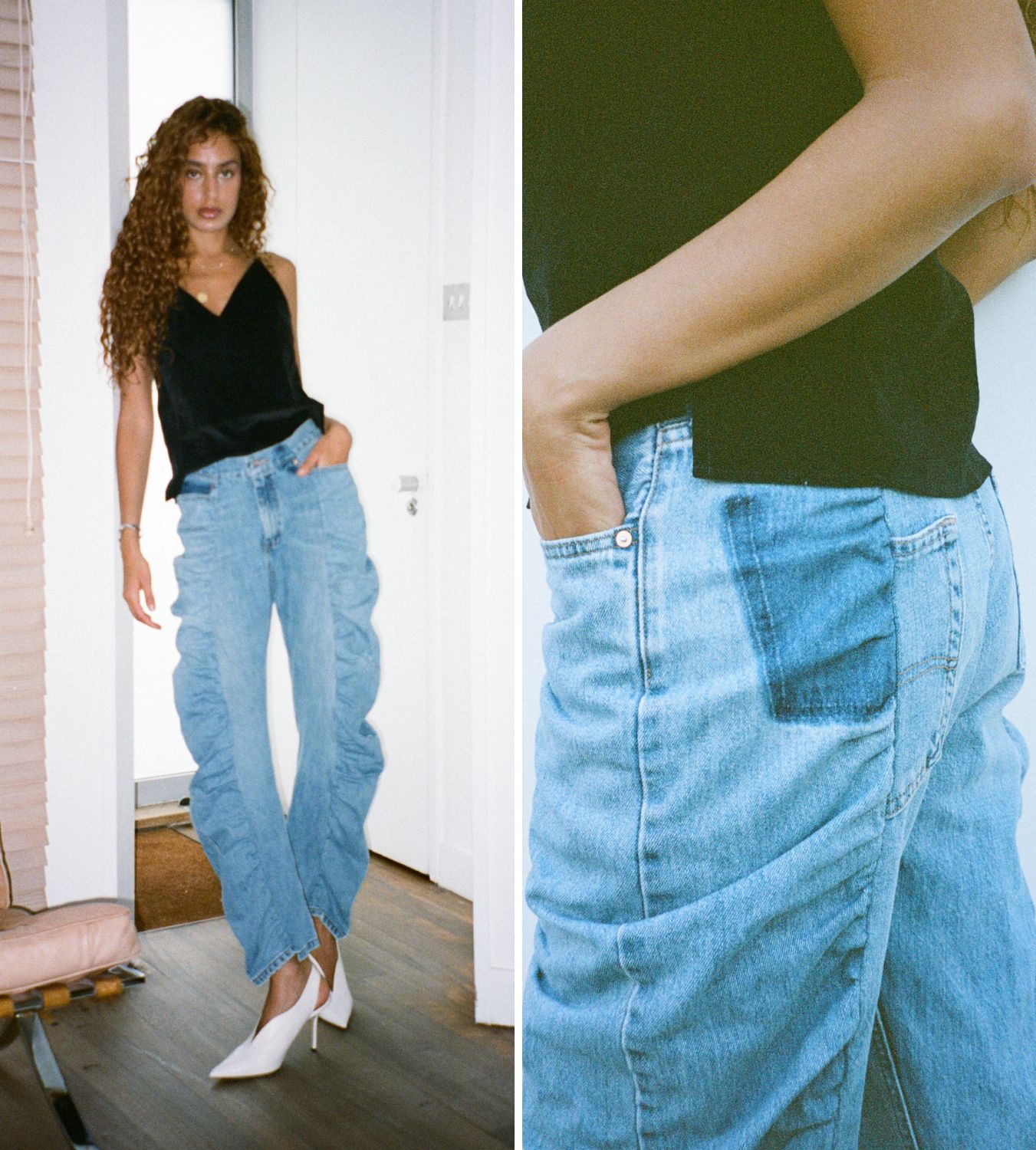 a model posing in jeans for the elv denim campaign