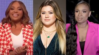 Sherri Shepherd on The Wendy Williams Show, Kelly Clarkson on The Voice and Jennifer Hudson on a promo for The Jennifer Hudson Show.