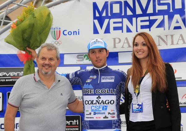 Sonny Colbrelli (Colnago-CSF Inox) moves into the overall lead after the team time trial.