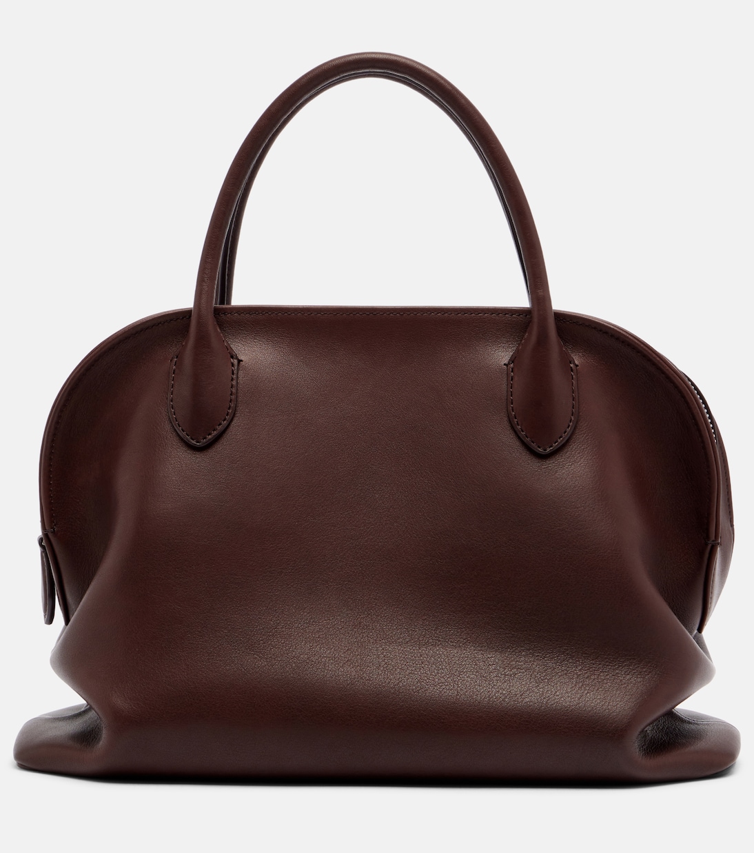 Agnes 12 Leather Top-Handle Bag in Burgundy - the Row