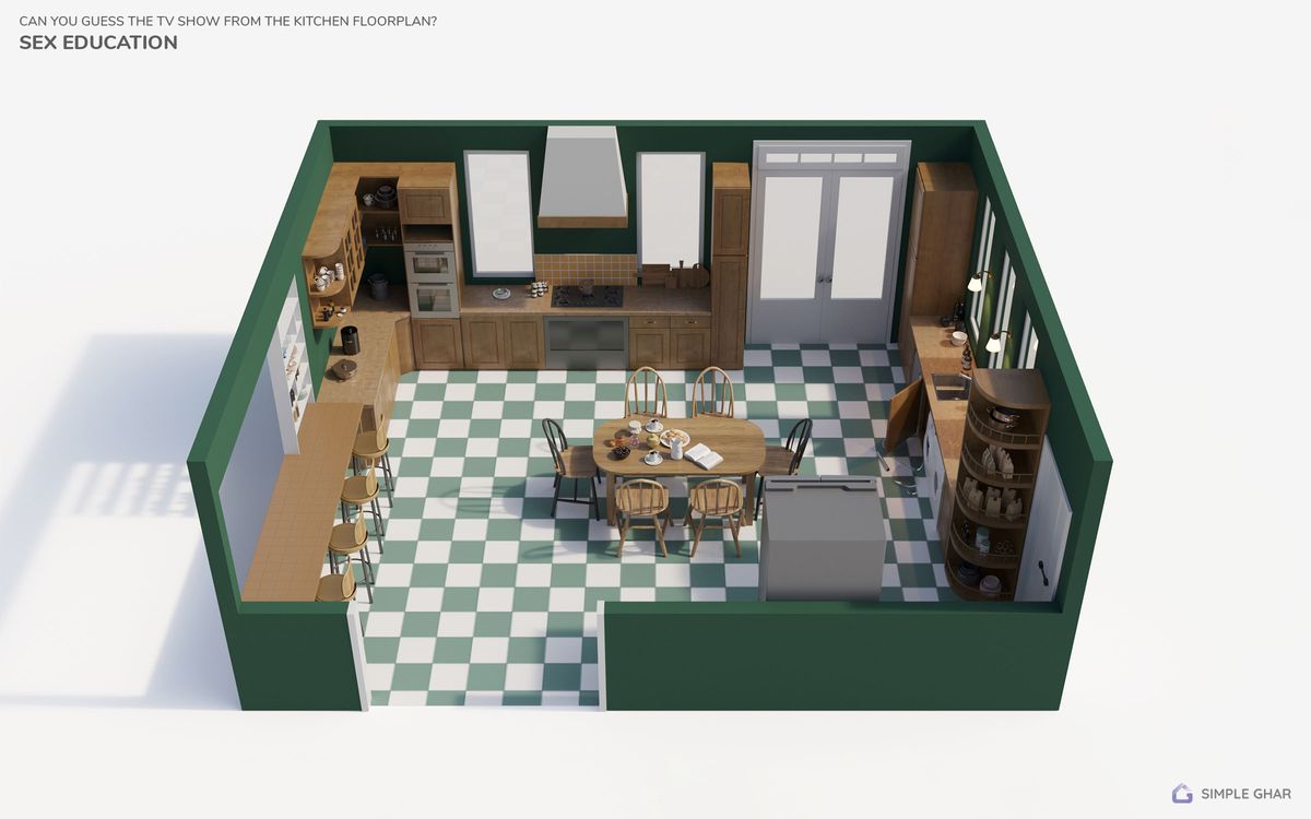 A render of a famous TV kitchen