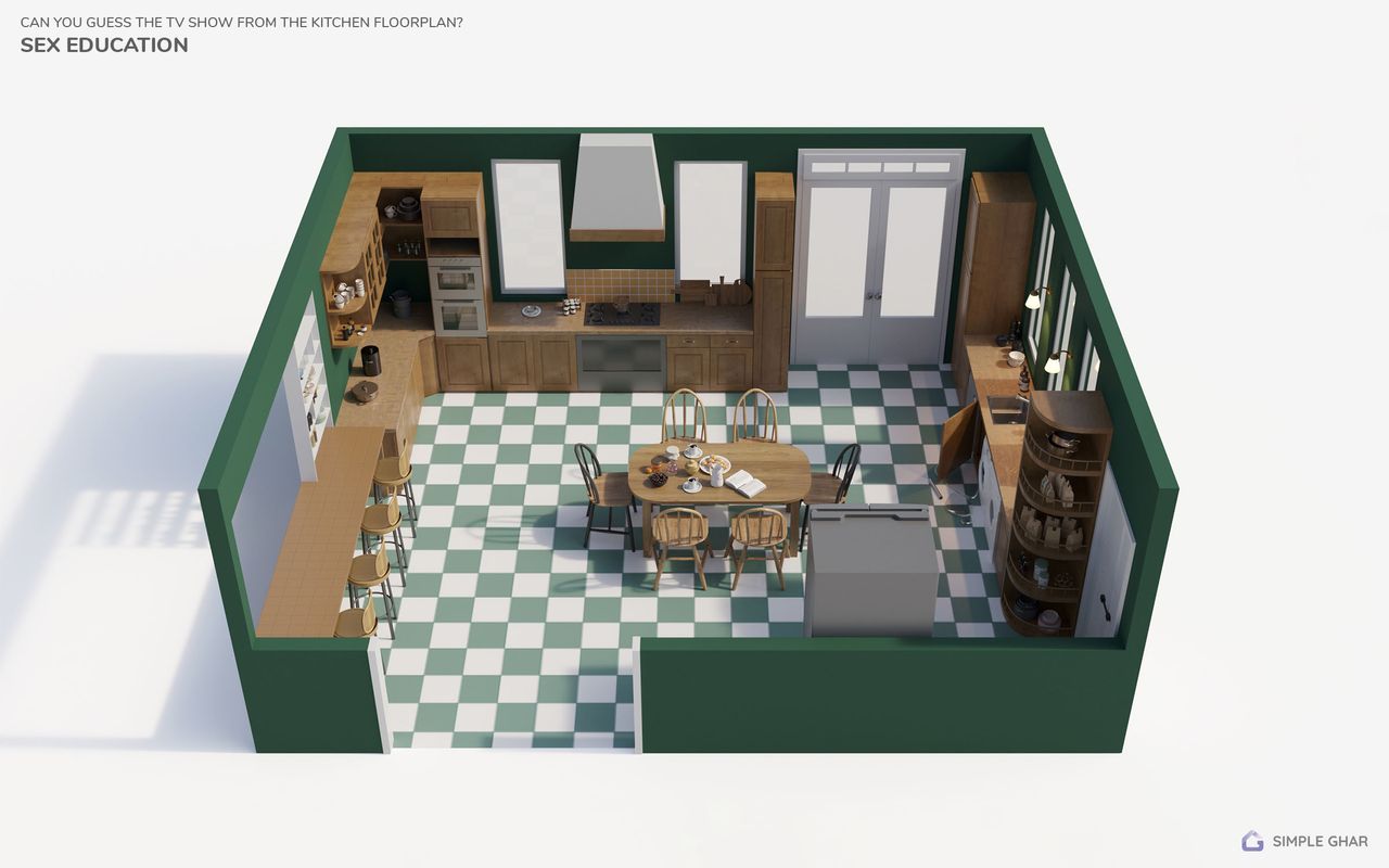 A render of a famous TV kitchen