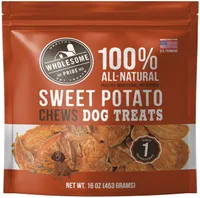 Wholesome Pride Sweet Potato Treats
| RRP: $16.99 | Now: $12.74 | Save: $4.25 (25%) at Amazon.com