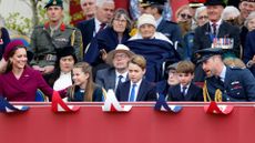 Kate Middleton, Princess Charlotte, Prince George, Prince Louis and Prince William at VE Day 2025