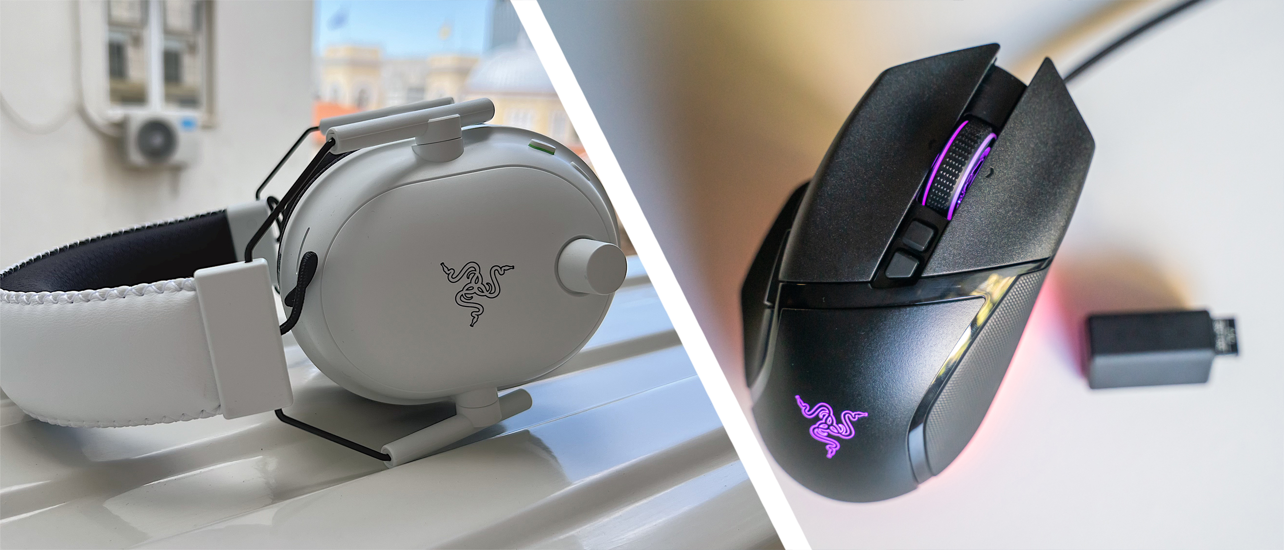 Razer gaming mouse and headphones