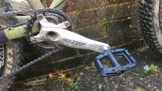 Image shows the Raceface Ride Pedals on a bike.