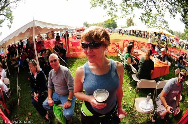 The Harpoon Beer Garden was busy early in the day