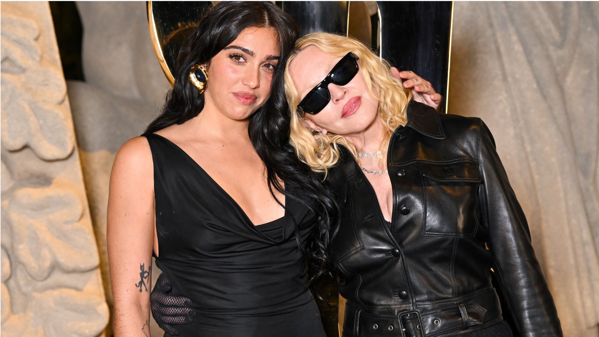 Lourdes Leon and Madonna attend the Saint Laurent S/S 2026 show in September 2025