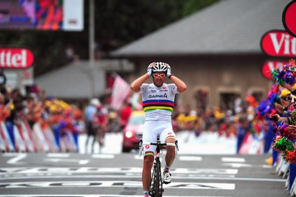 World champion Thor Hushovd can't believe he's won a Tour stage in the Pyrenees.