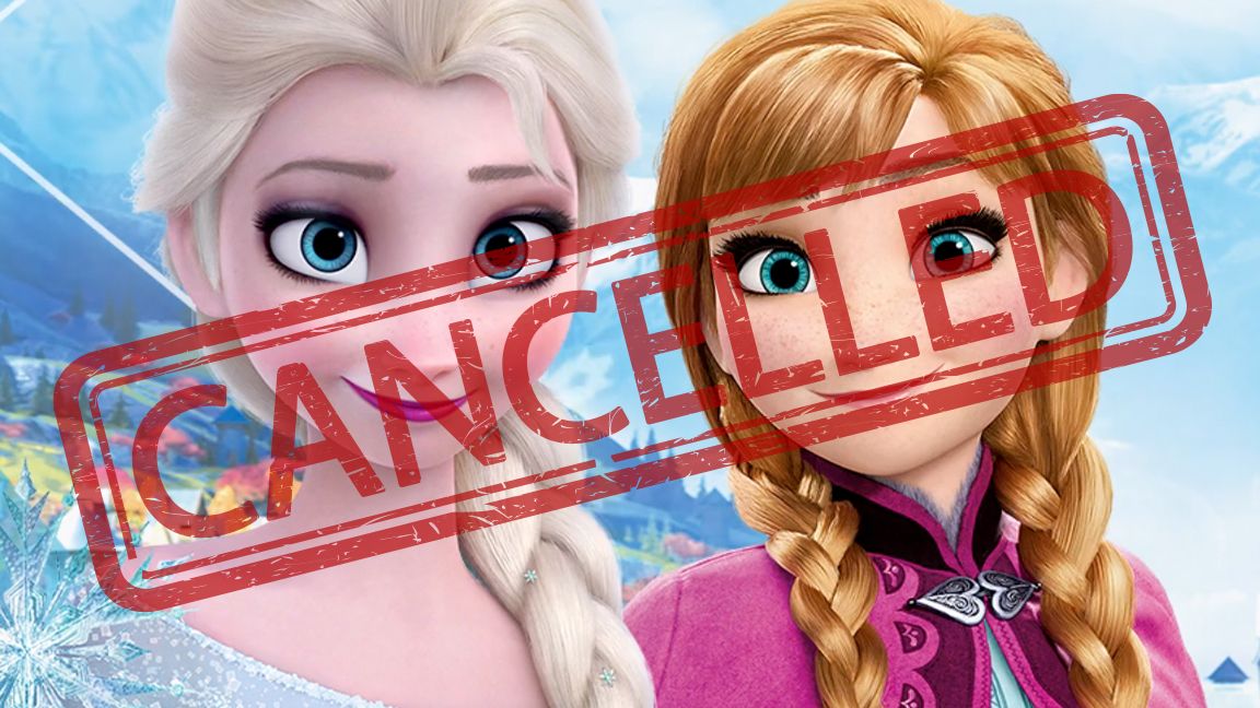 Disney DEI debate; two female characters in the snow, one is blonde and one has red hair