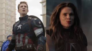 Chris Evans and Hayley Atwell side by side