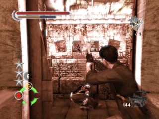 Tequila can also shoot from cover like in Gears of War. When you enter the bullet-time (aka Tequila time) the screen goes all sepia.