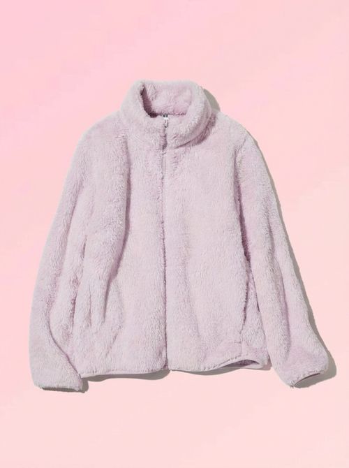 Fluffy Yarn Fleece Full-Zip Jacket