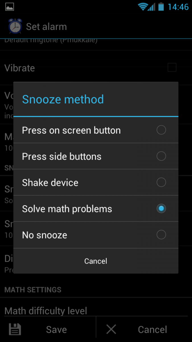 Alarm AOSP. How to turn on text correction on Android.