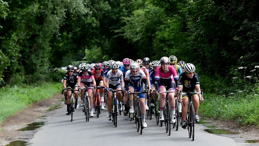 The field in the British women's national road race