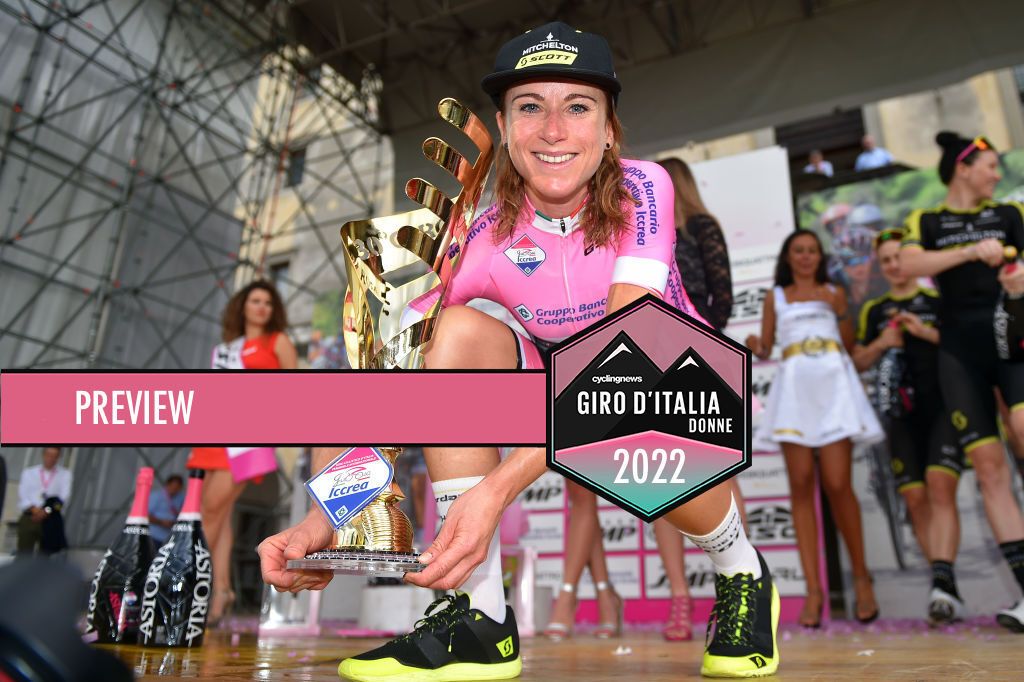 UDINE ITALY JULY 14 Podium Annemiek Van Vleuten of The Netherlands and Team Mitchelton Scott Pink Leader Jersey Celebration Trophy during the 30th Tour of Italy 2019 Women Stage 10 a 120km stage from San Vito al Tagliamento to Udine 138m Giro Rosa GiroRosa GiroRosaIccrea on July 14 2019 in Udine Italy Photo by Luc ClaessenGetty Images