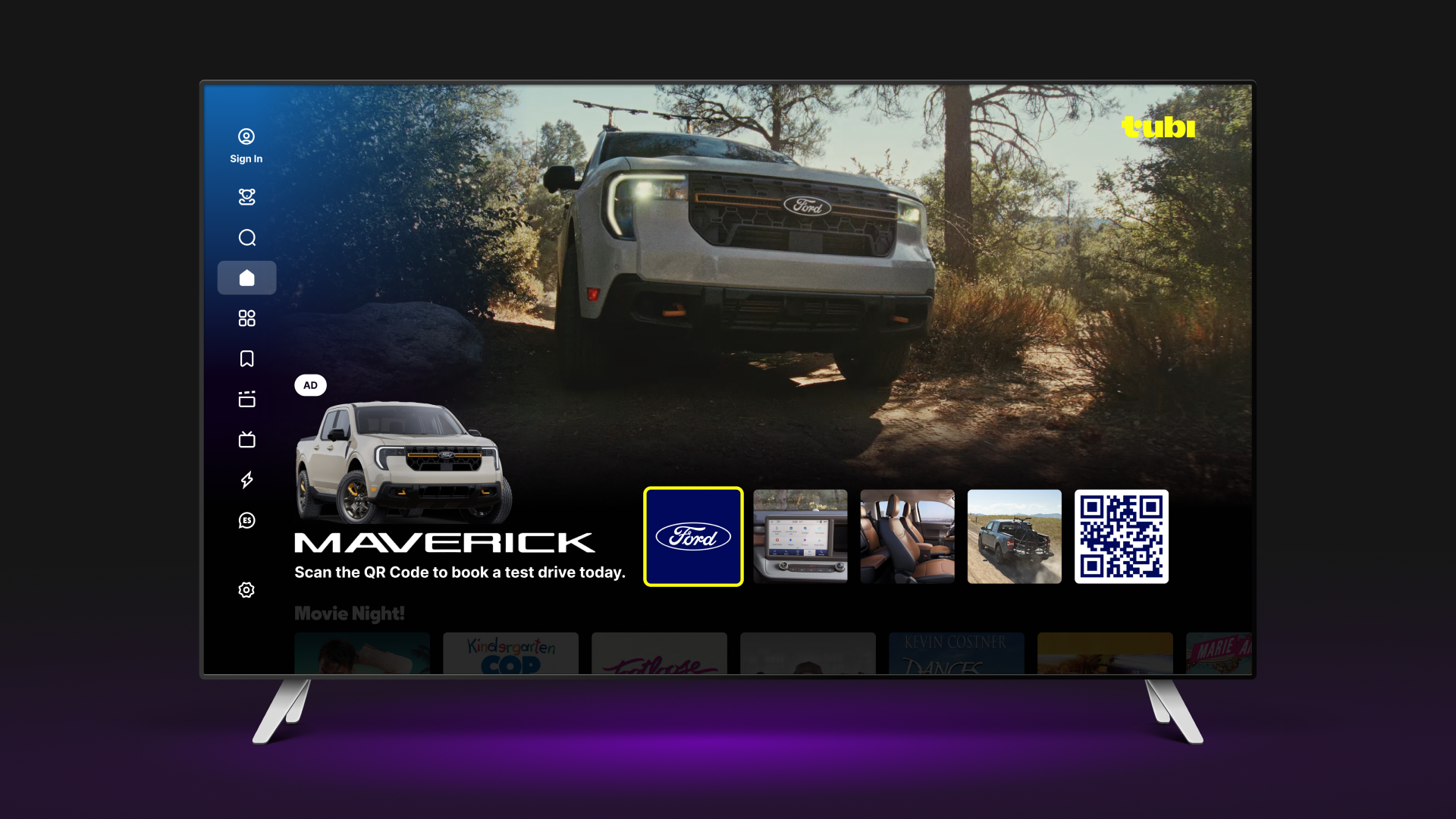 Tubi ad carousel