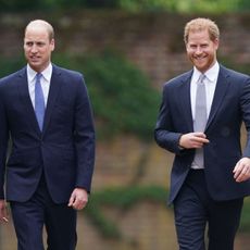 britains prince william, duke of cambridge l and britains prince harry, duke of sussex arrive for the unveiling of a statue of their mother, princess diana at the sunken garden in kensington palace, london on july 1, 2021, which would have been her 60th birthday princes william and harry set aside their differences on thursday to unveil a new statue of their mother, princess diana, on what would have been her 60th birthday photo by yui mok pool afp photo by yui mokpoolafp via getty images