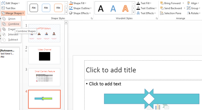 How To Merge Shapes In Powerpoint 2013 