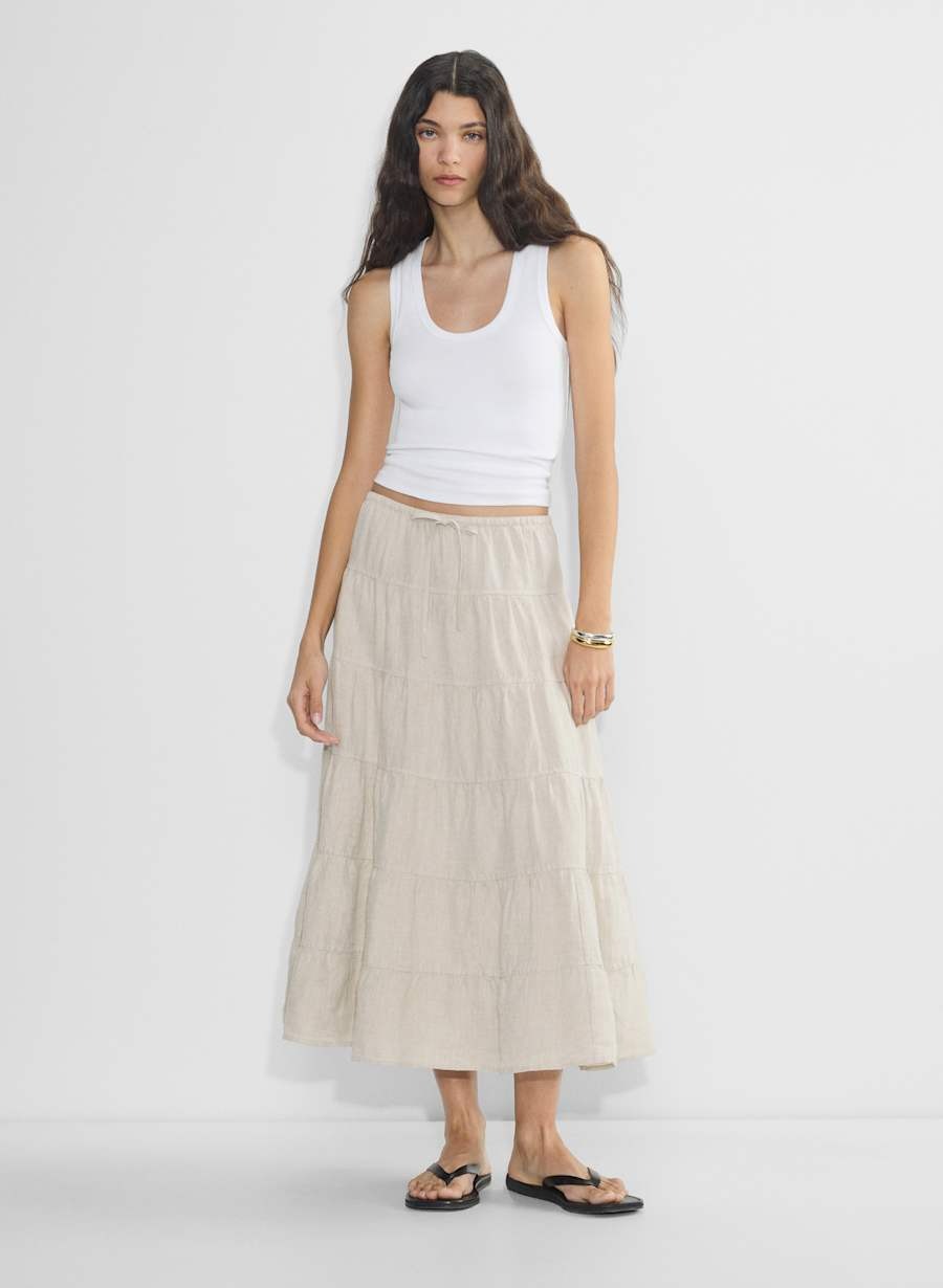 aritzia, Bouquet Linen Skirt