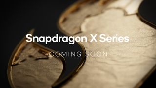 Snapdragon X Series logo on gold background