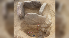 Stone-lined tomb.