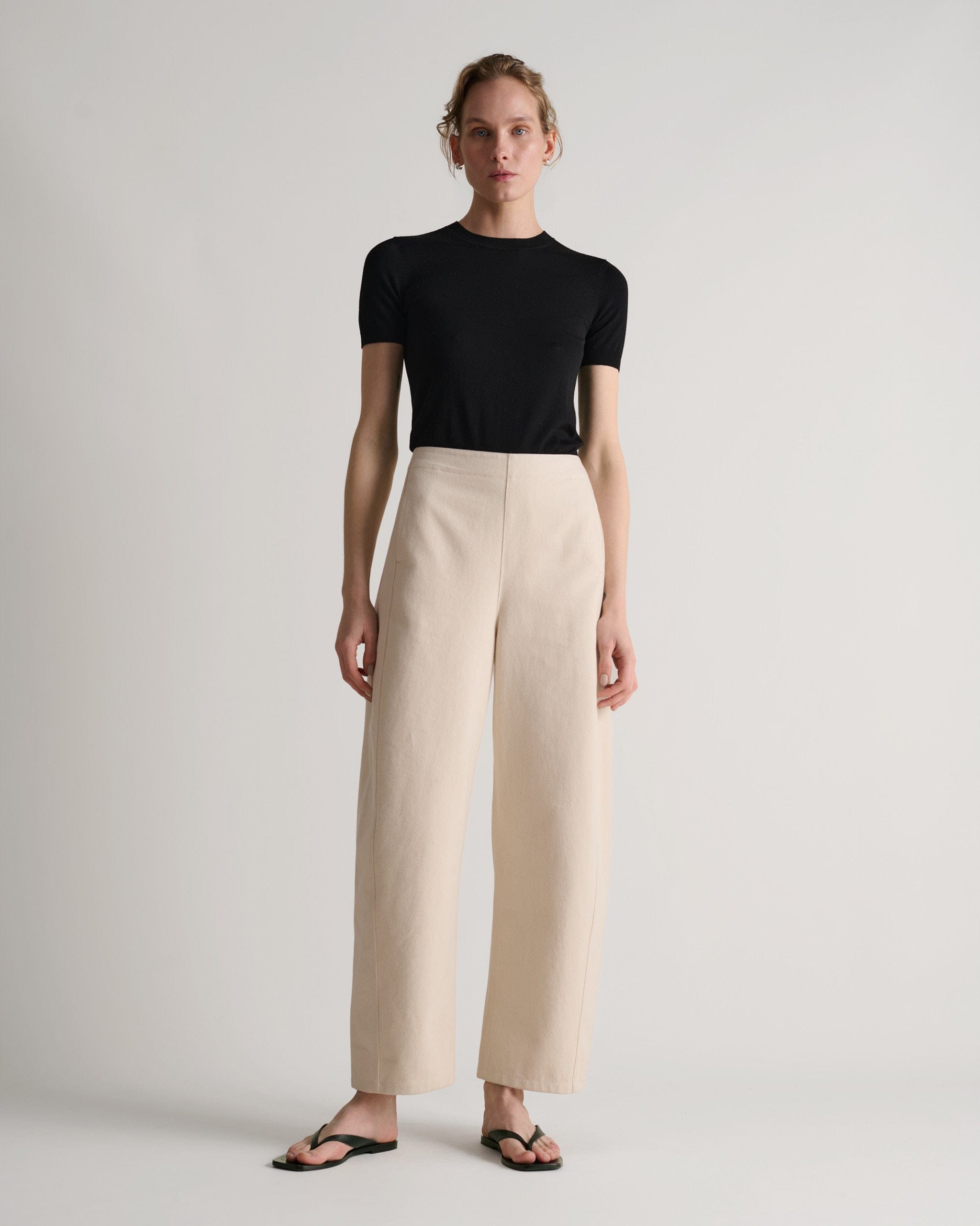 Women's Organic Cotton Barrel Leg Jean - Bone - Bone / 26