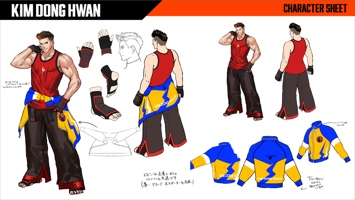 Fatal Fury City of the Wolves art; video game concept art for characters in a martial arts game
